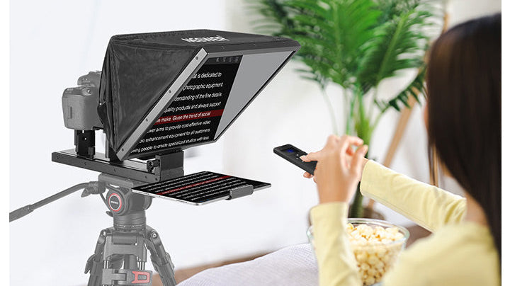 A teleprompter can greatly enhance efficiency and presentation quality in certain situations.