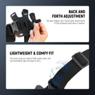 The chest strap gimbal camera vest mount is crafted from elastic fabric with adjustable buckles