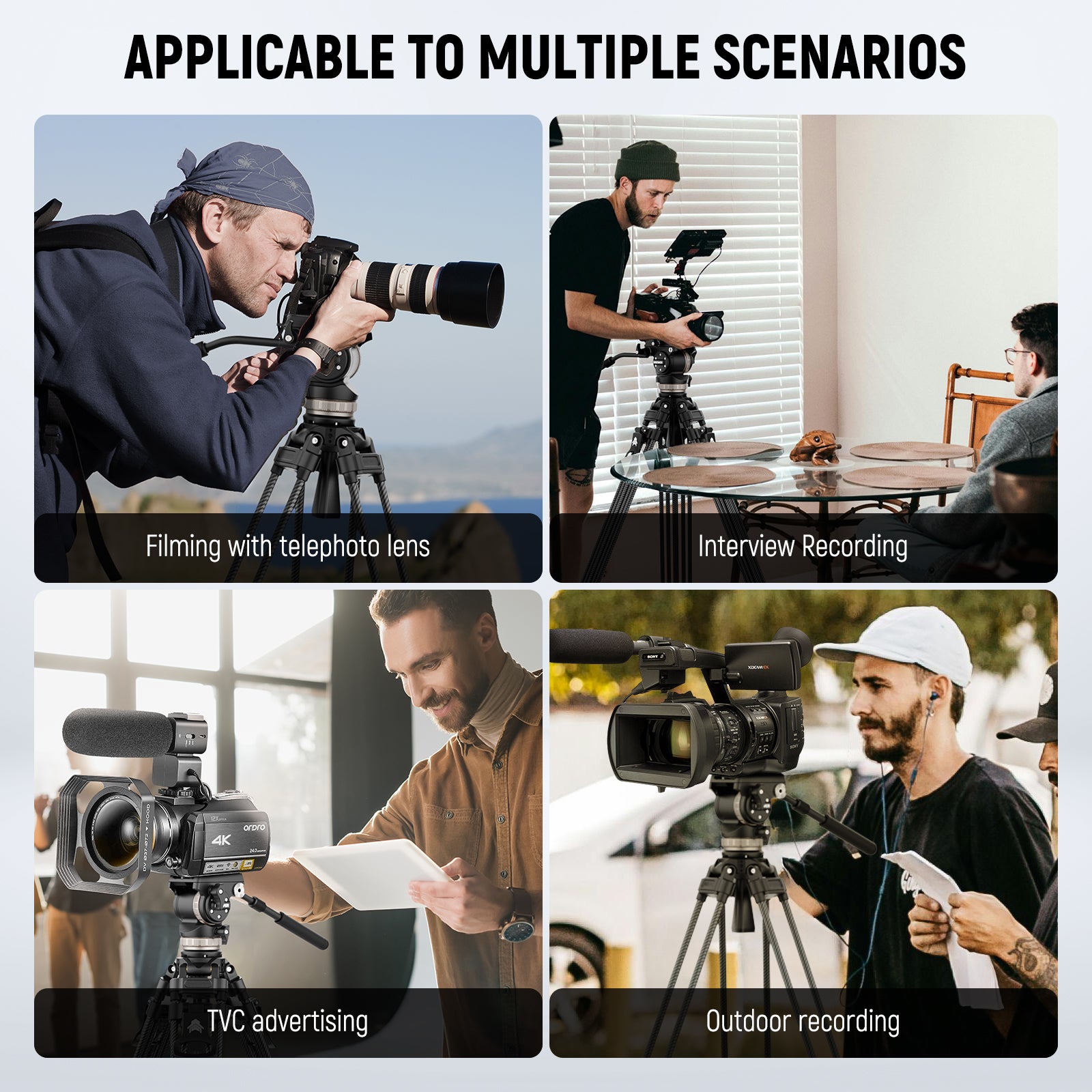 Scenarios for NEEWER LL55 Carbon Fiber Tripod