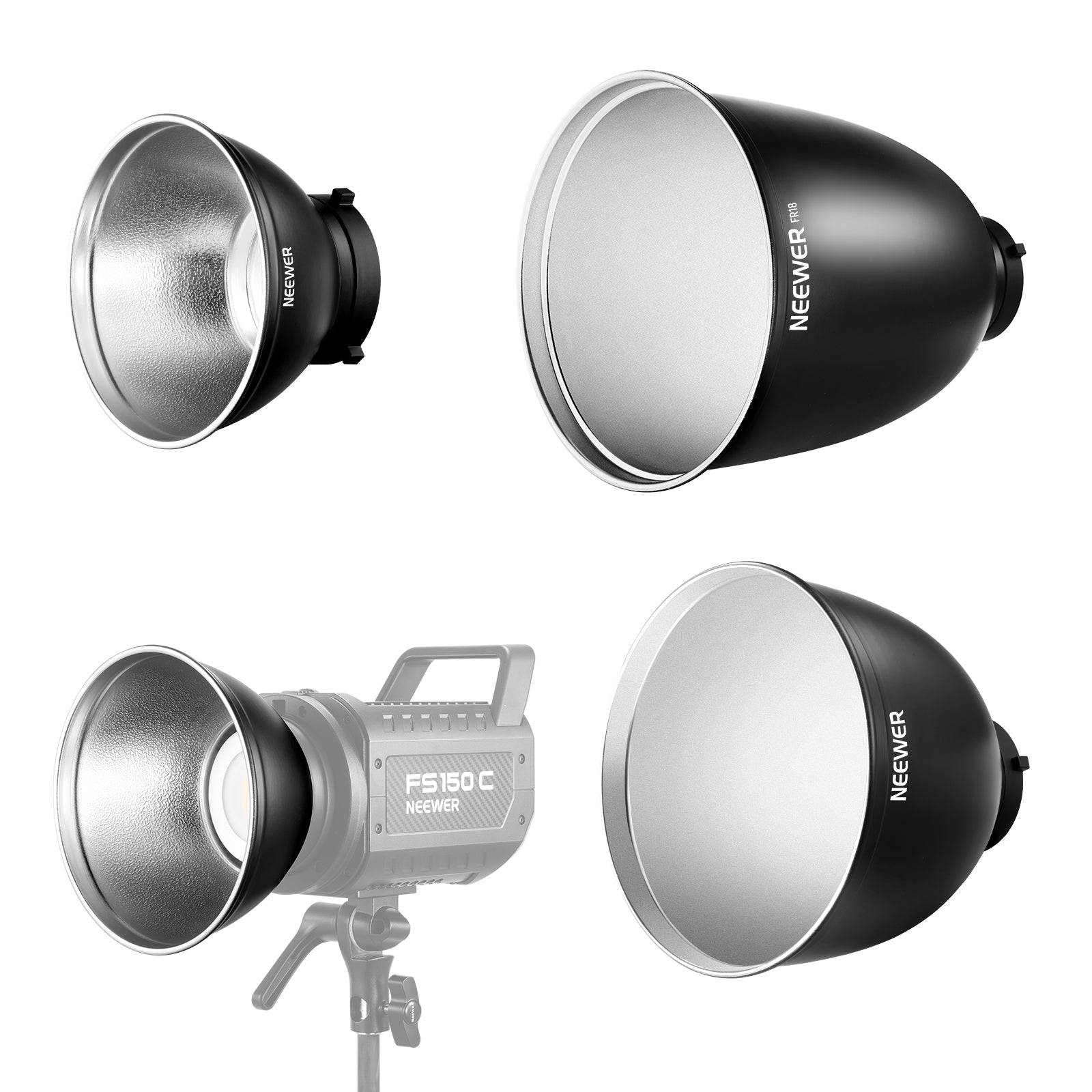 NEEWER FR18 Deep Focus Reflector Set with Bowens Mount