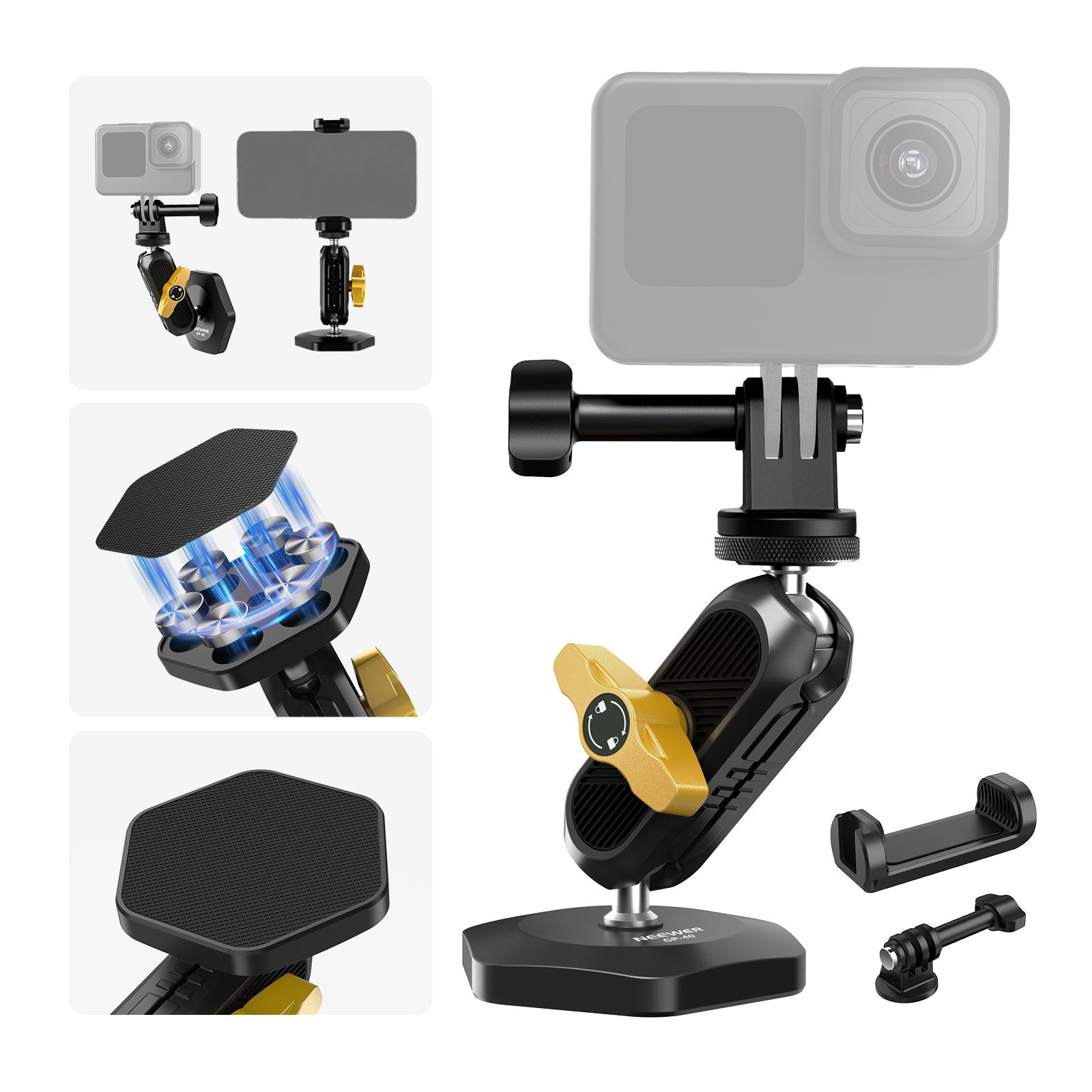 NEEWER GP-40 Magnetic Action Camera Mount Kit
