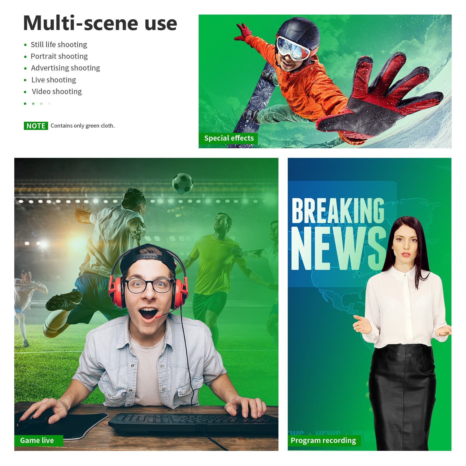 Wide Applications of the NEEWER 3x6M Collapsible Background