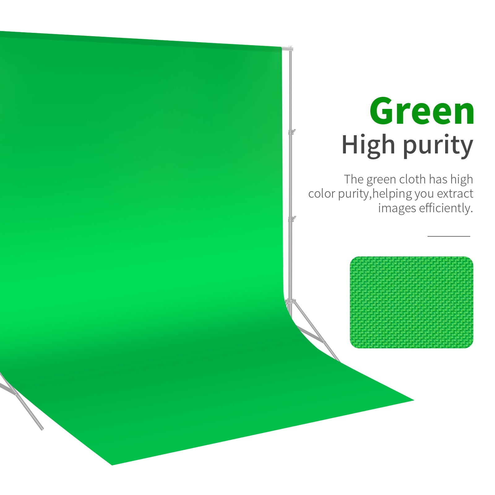 NEEWER 3x6M Collapsible Green Background helps you extract images efficiently.