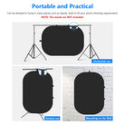 NEEWER 1.5x2M 2-in-1 Black&White Backdrop is portable and durable.