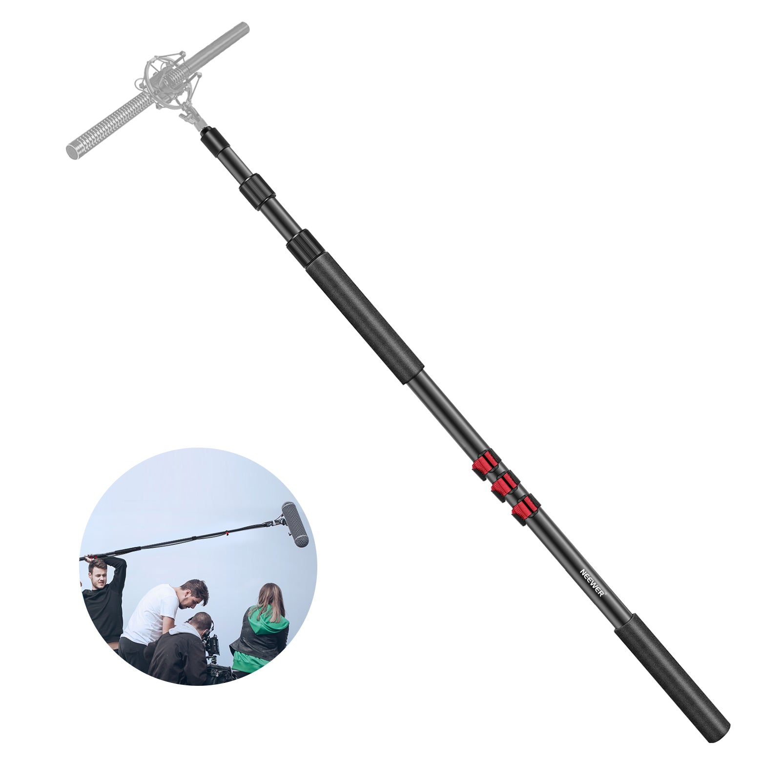 NEEWER NW-7000 Stretchable Handheld Microphone Boom Pole
