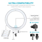 NEEWER 18" White Dimmable Bi-color LED Ring Light Kit has ultra compatibility.