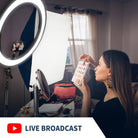 NEEWER RP20-B 20" Bi-color Ring Light Kit is ideal for live broadcast.