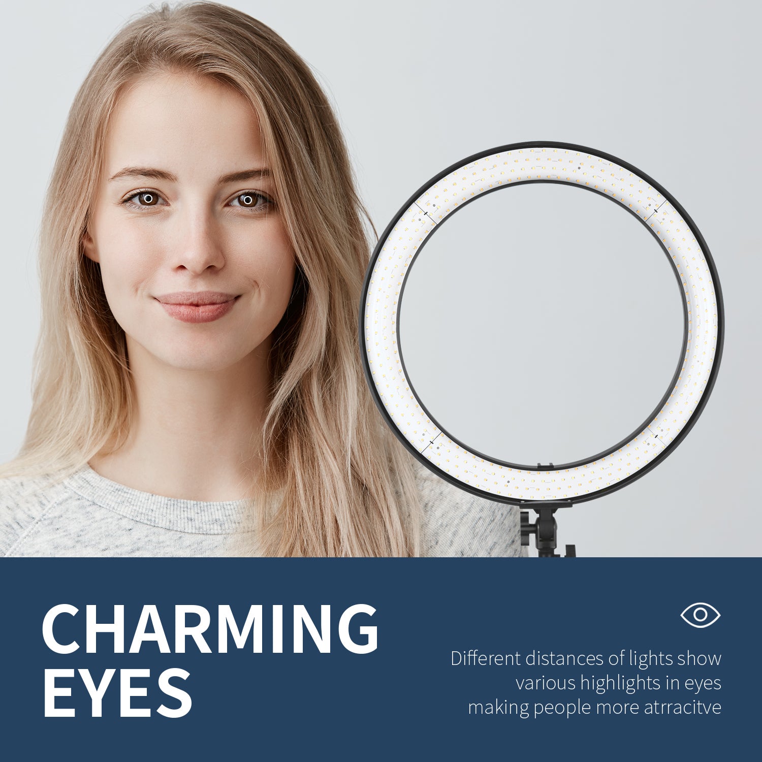 NEEWER RP20-B 20" Bi-color Ring Light effect