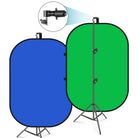 NEEWER 1.5x2M 2-in-1 Blue & Green Backdrop with stand kit