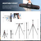 NEEWER N284L+G0 Camera Tripod Monopod can be adjusted to the desired shooting height.
