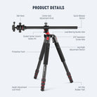 Product details of the NEEWER N284L+G0 Camera Tripod Monopod