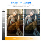 Color Temperature of the NEEWER NL-192AI Bi-Color LED Panel Light is from 3200K to 5600K