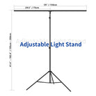 NEEWER 2/2.6M T-Shape Background Support Stand Kit includes an adjustable ligth stand.