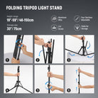 NEEWER RL-18 18 Inch LED Ring Light Kit includes a foldable light stand.