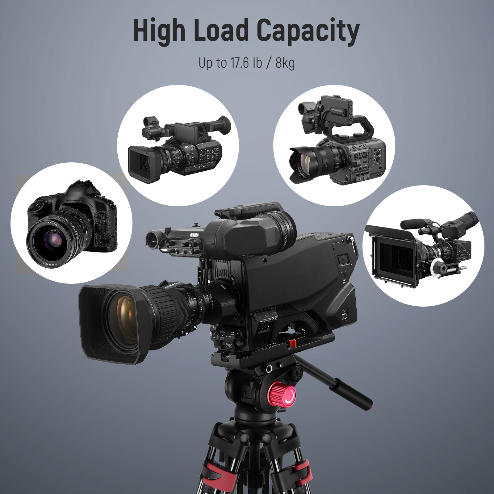 NEEWER DS801 Heavy Duty Tripod offers high load capacity.