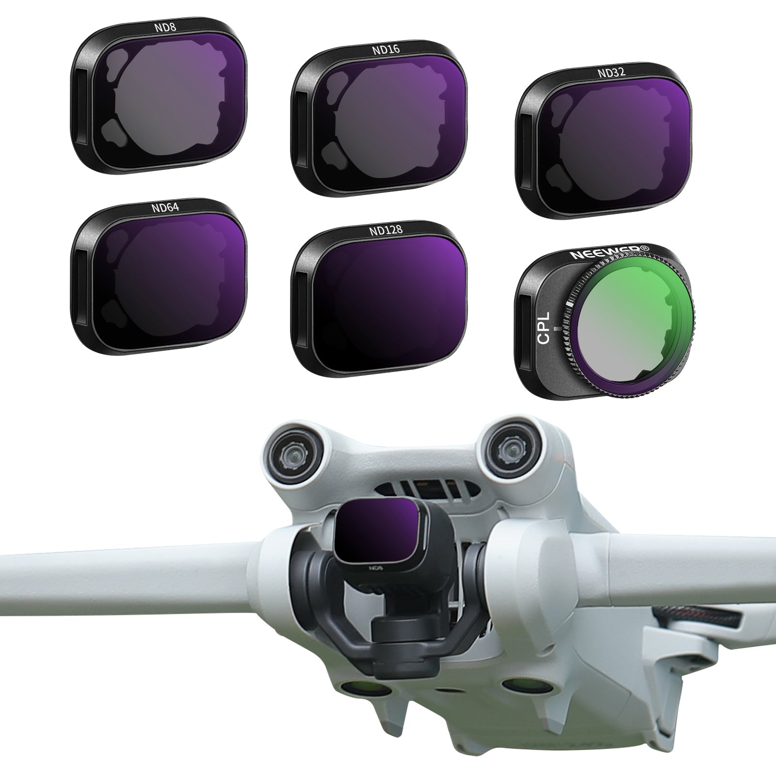 NEEWER Aluminum ND Filter Set For DJI Mini 3/Mini 3 Pro