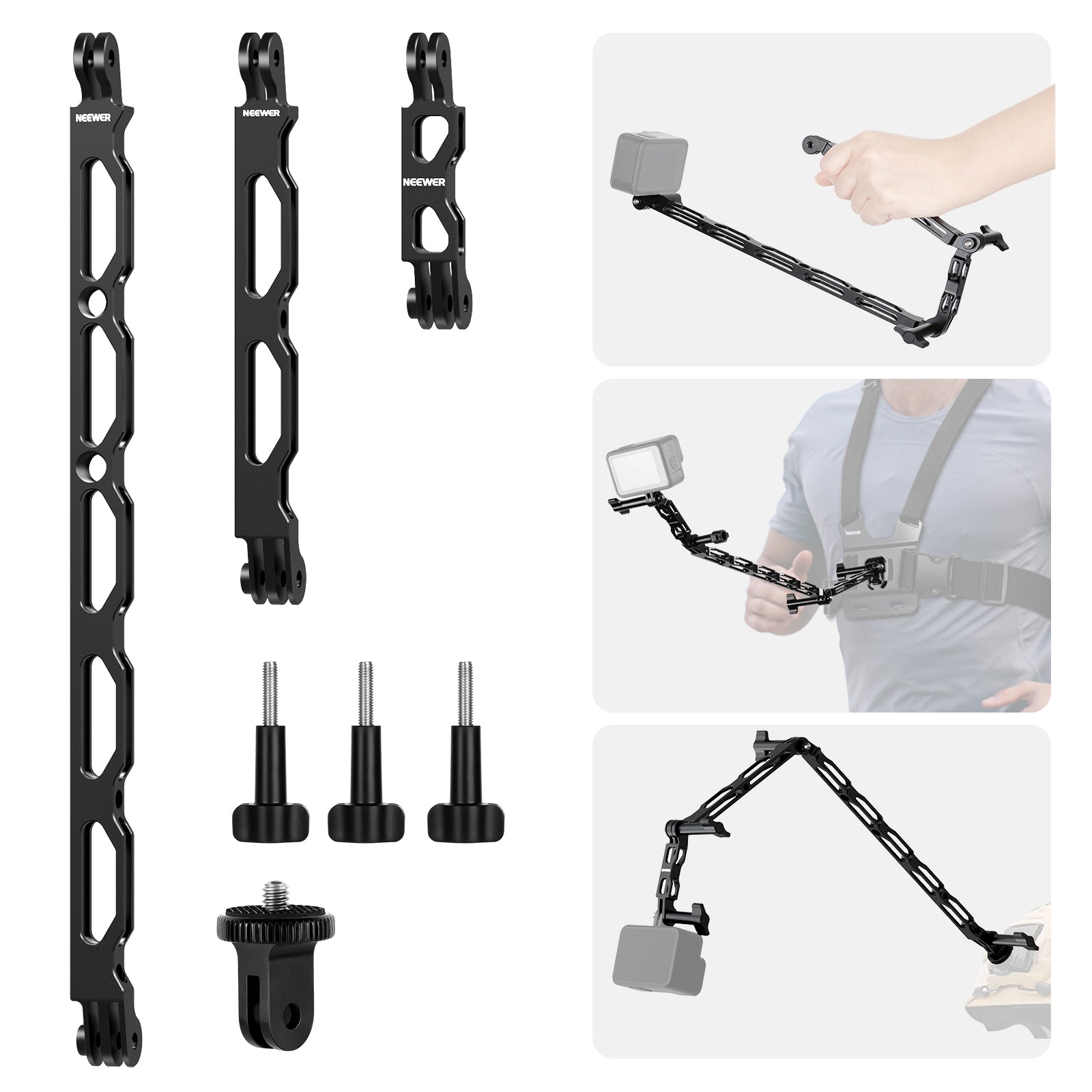 NEEWER Action Camera Extension Arms Set