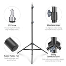 NEEWER ST-200 Tripod Light Stand comes with standard 1/4" screw