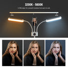 Color temperature range of NEEWER BH40B Esthetician Light is from 3200K to 5600K.