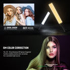 2500K-10000K tunable color temperatures and 0-100% dimming suit all skin tones.