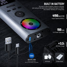 the light wand can be fully charged in 3.5 hours via USB power adapters or portable chargers
