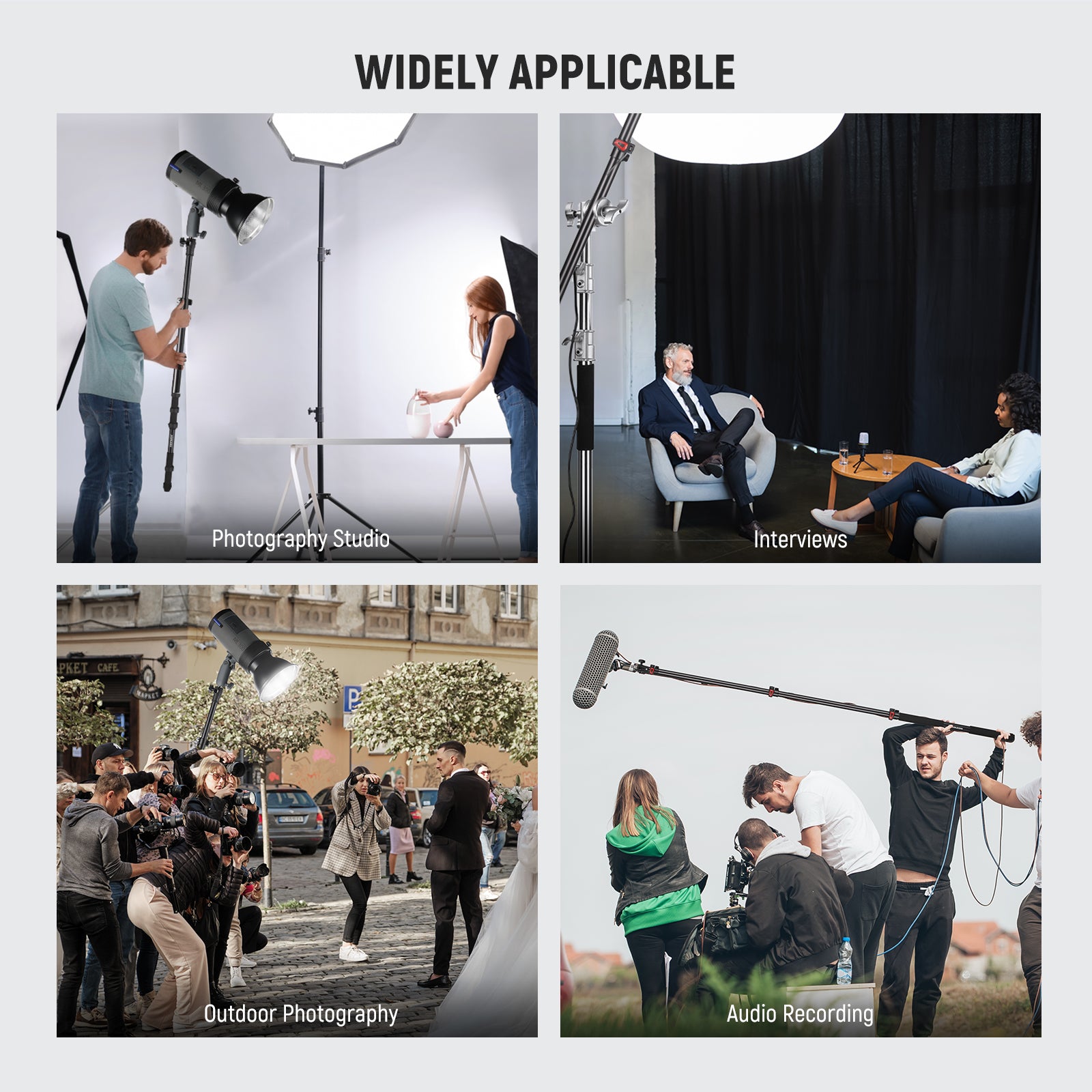 Wide Applications of the NEEWER MS-230C 7.5ft/230cm Boom Pole Stand