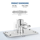 Product dimensions of the NEEWER ST-WM1 3.34 Inch Wall Ceiling Mount