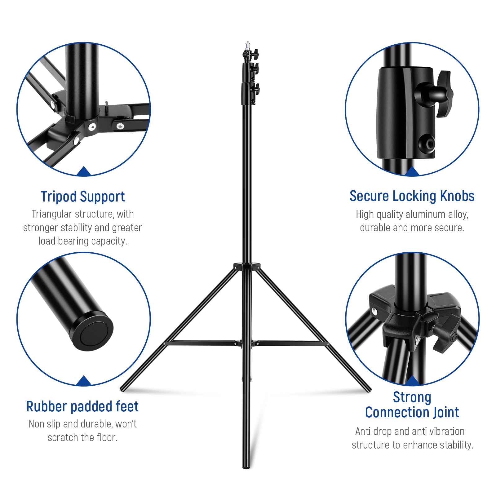 Product detail of the NEEWER ST-260AC Air Cushioned Light Stand