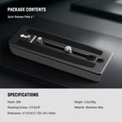 Package Contents of the NEEWER QR5 501PL 504PL Quick Release Plate For Manfrotto