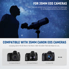 NEEWER LA-02 T Ring is compatible with 35mm Canon EOS cameras.