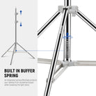 NEEWER ST-190SS Photography Lamp Stand features the built in buffer spring