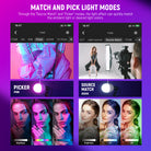 NEEWER NK800 RGB Softbox Lighting Kit offers different light modes.
