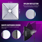 White diffuser cover is made of premium PET fabric.