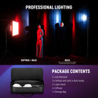 Package Contents of the NEEWER NK800 RGB Softbox Lighting Kit