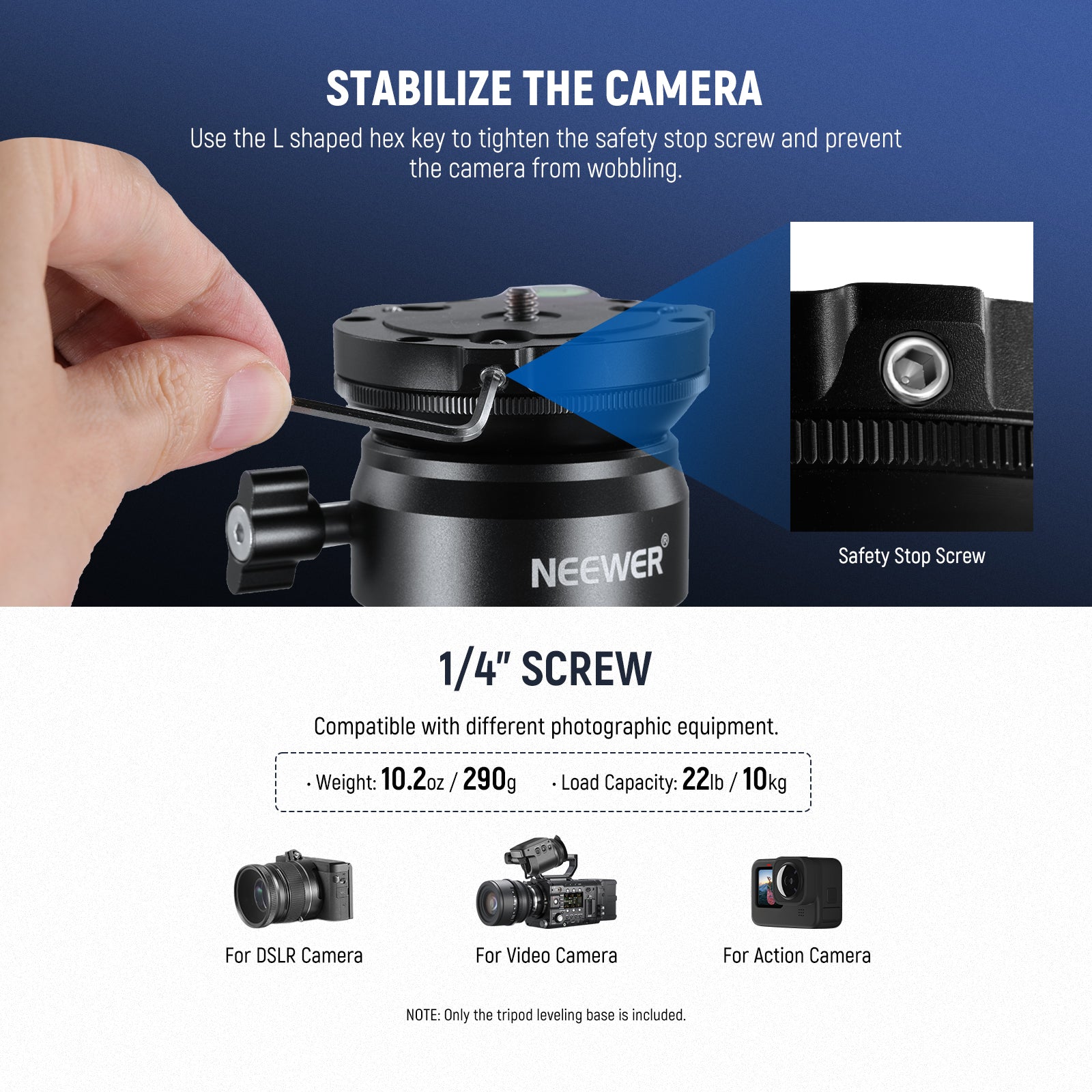 NEEWER GM15 Tripod Camera Leveler is compatible with different photographic equipment.
