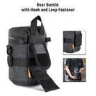 For swift access, secure it to your belt or backpack using the rear buckle and hook & loop fasteners.