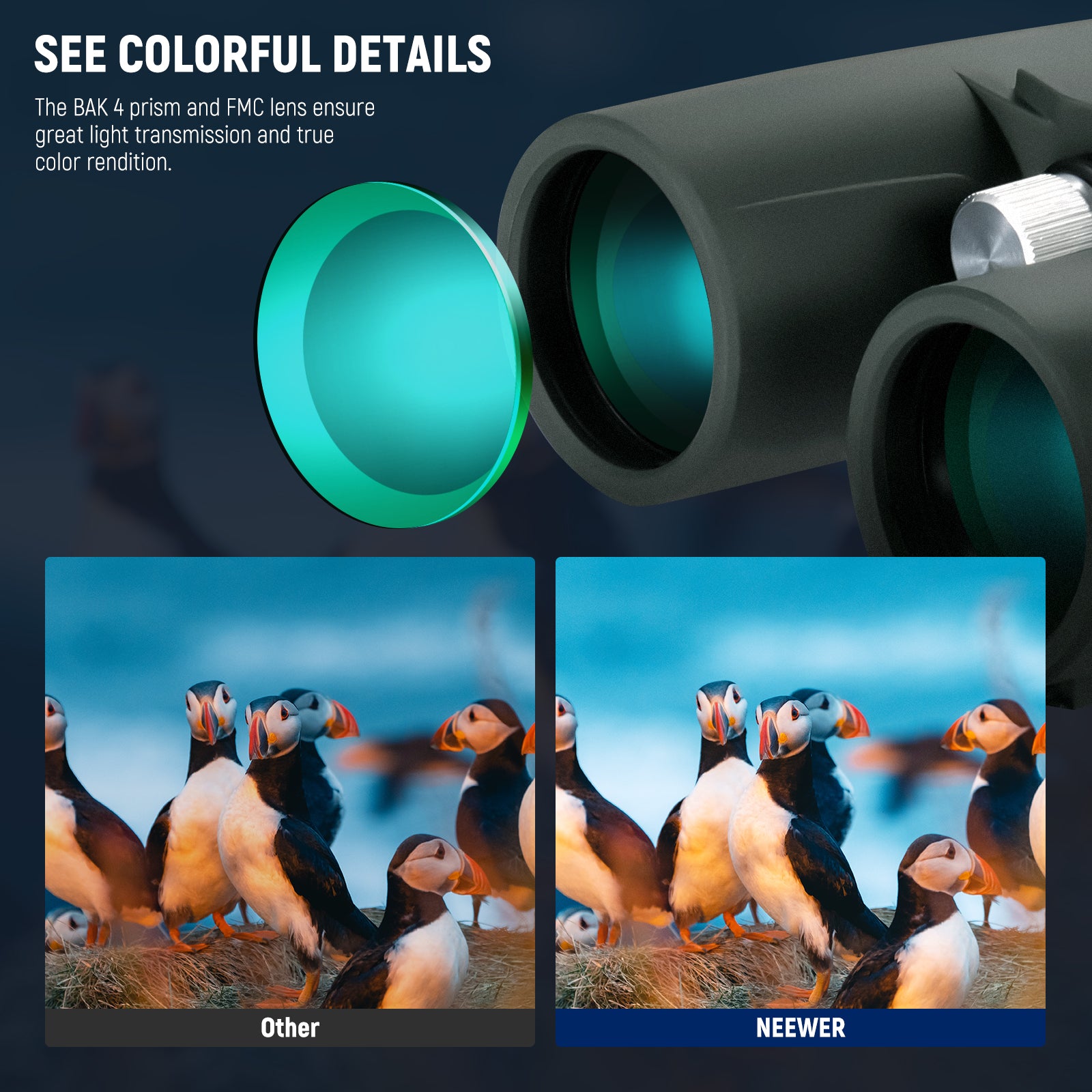 NEEWER LS-T21 Binocular lets you see colorful details.