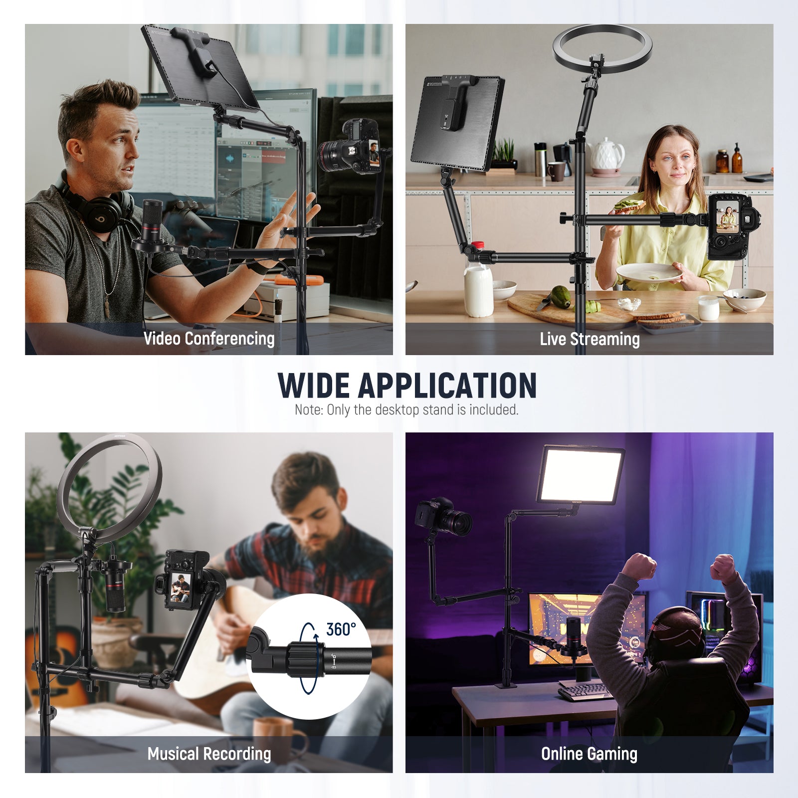 Wide Applications of the NEEWER ST008 Overhead Camera Desk Mount