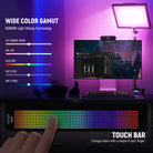 You can use touch bar to control the NEEWER GL1C RGB LED Streaming Light