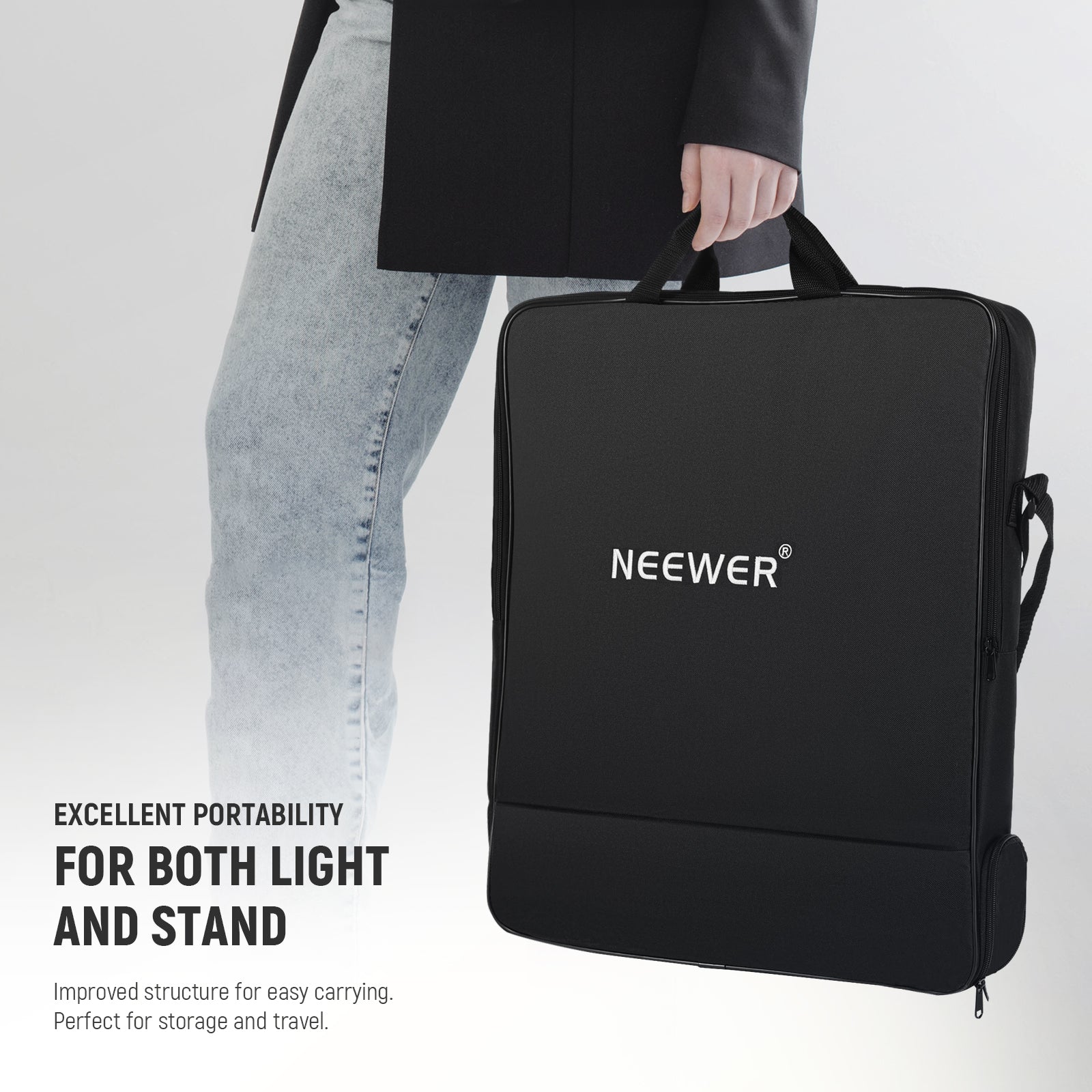 NEEWER RP18B Pro Ring Light Kit is portable.