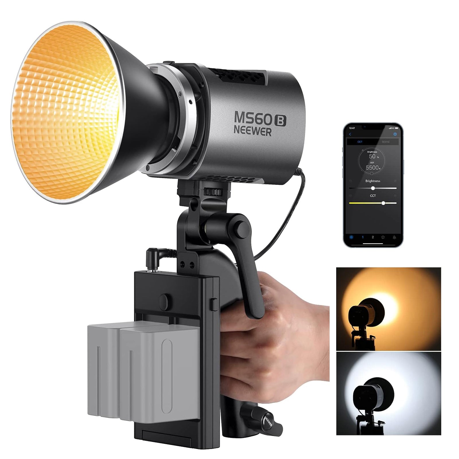 NEEWER MS60B Bi-color LED Video Light