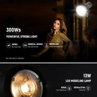 With a 300Ws max flash output, this NEEWER Q300 outdoor flash ensures natural and balanced lighting effects
