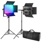 NEEWER 2 Pack PL60C RGB LED Panel Light Kit