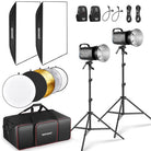 NEEWER 2 Pack S101-400W PRO Studio Strobe Light Kit