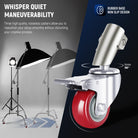NEEWER SC340AW Air Cushion C Stand features 3 noiseless casters.