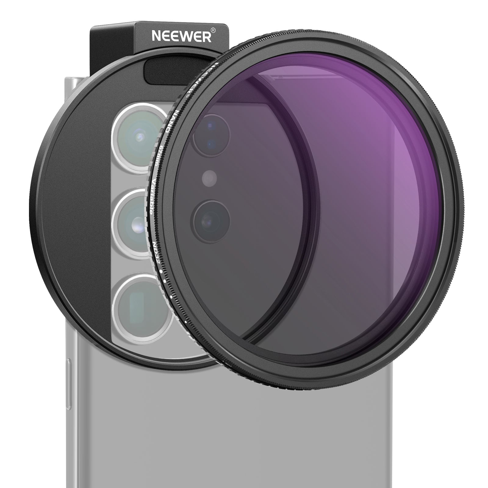 NEEWER 67mm Clip On Variable Filter Kit for Phone Lens