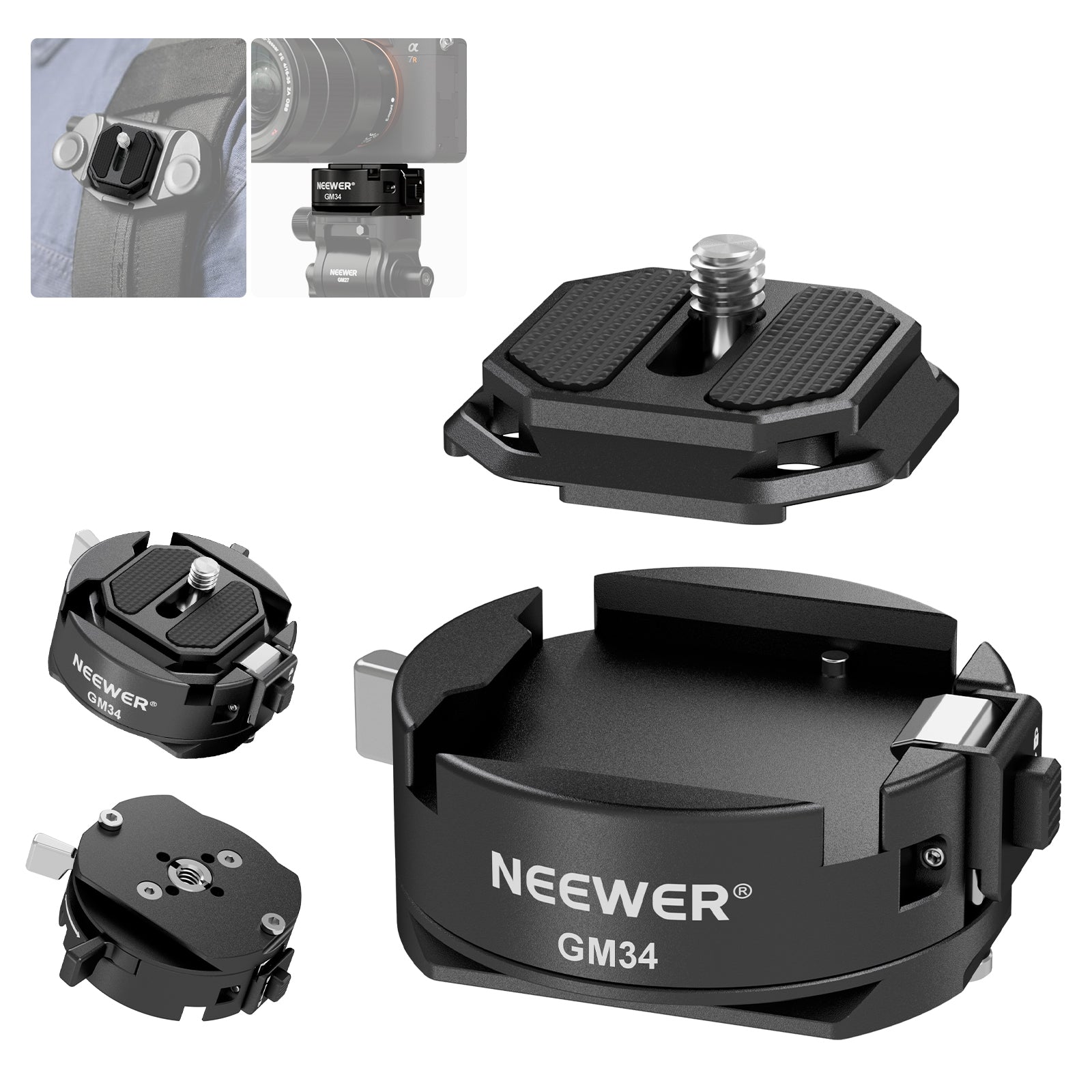 NEEWER M34 Camera Quick Release Plate Kit