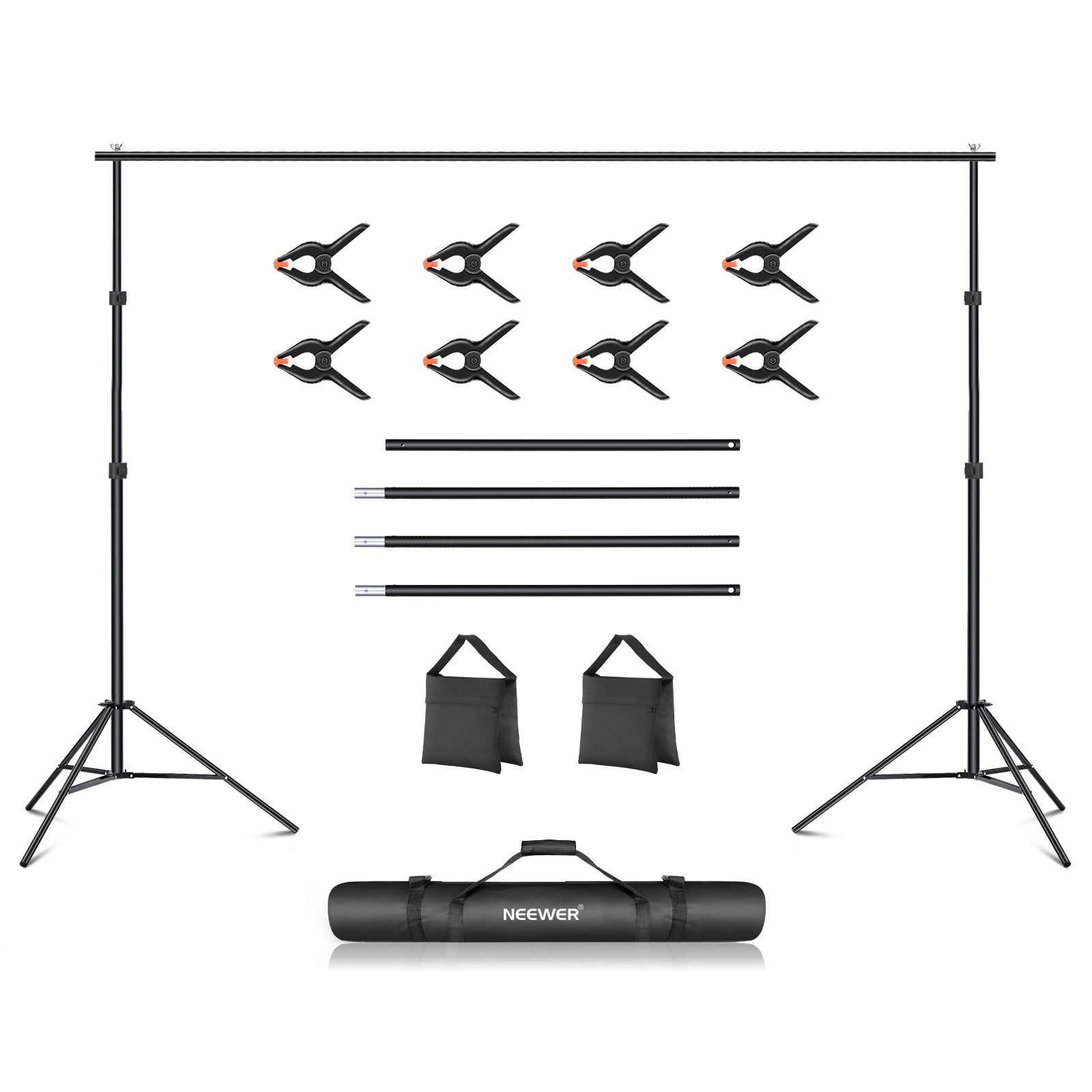 NEEWER 10x7ft Adjustable Photoshoot Backdrop Stand Kit