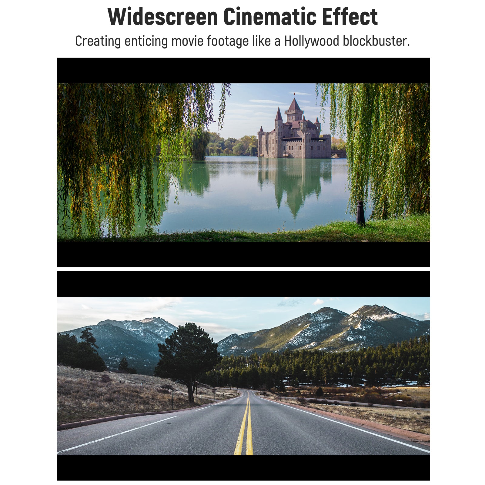 This anamorphic lens captures a dreamy blue flare effect