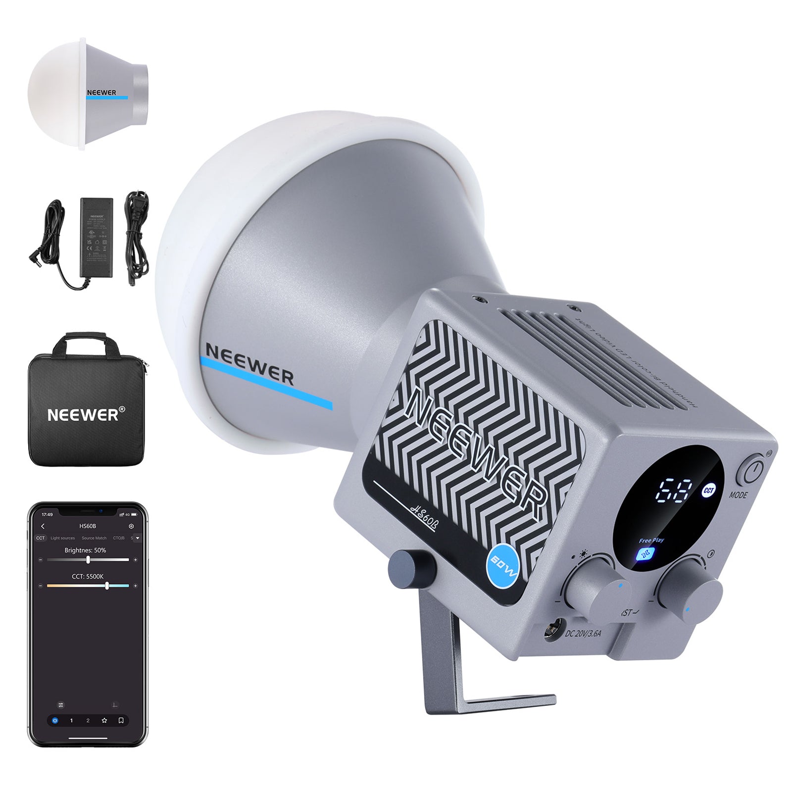 NEEWER HS60B Bi-Color Mini Light